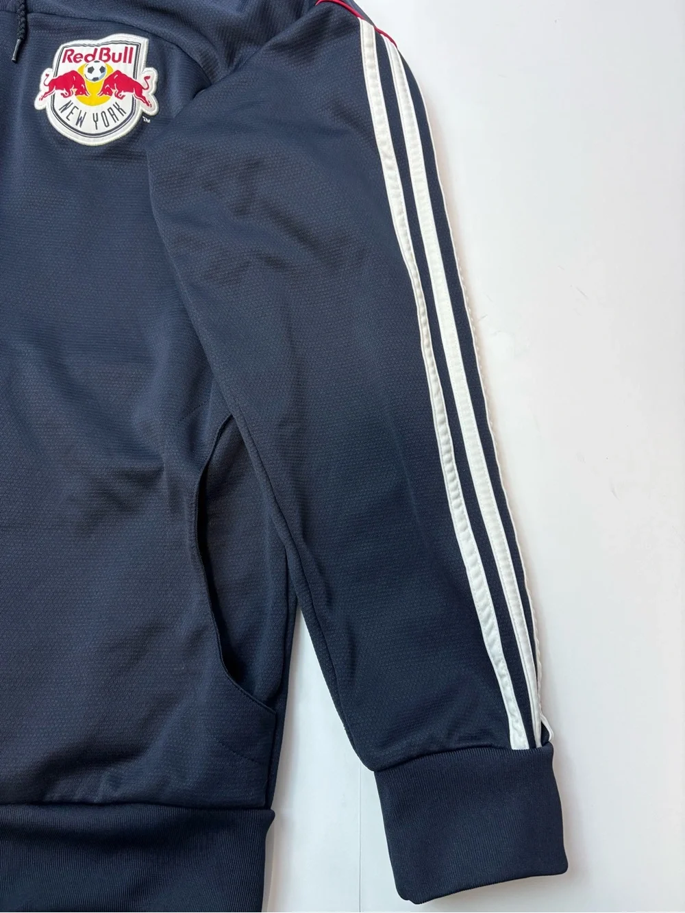 adidas Navy Red-Accented New York Red Bulls Full-Zip Hoodie